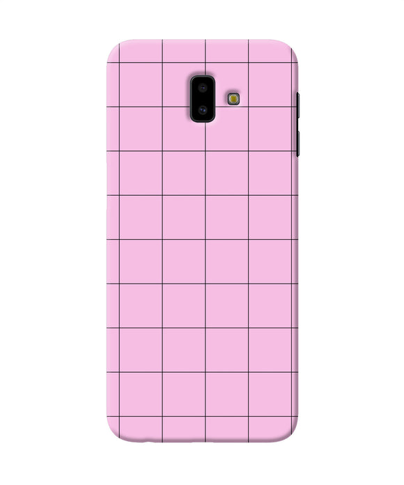 Pink Square Print Samsung J6 Plus Back Cover
