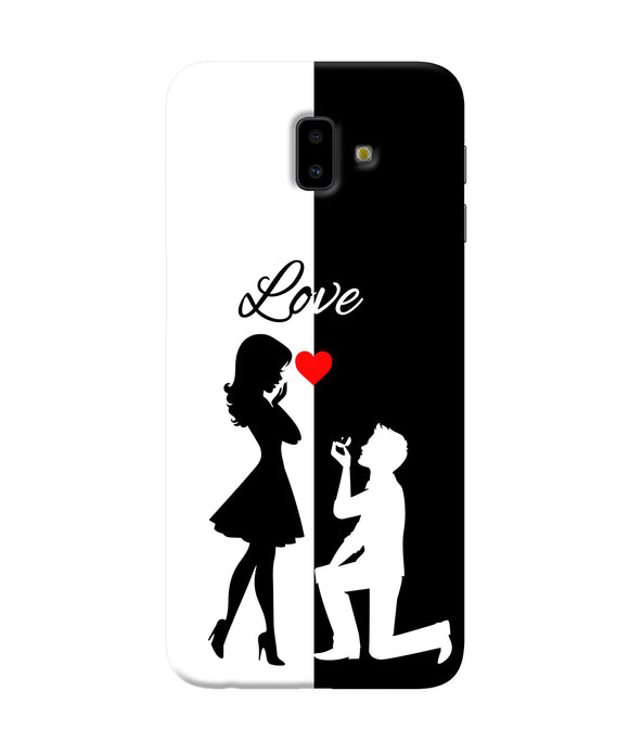 Love Propose Black And White Samsung J6 Plus Back Cover