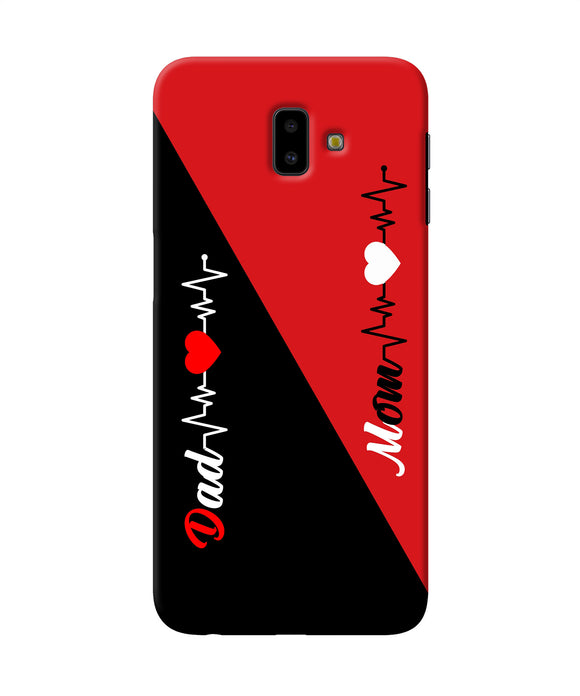 Mom Dad Heart Line Samsung J6 Plus Back Cover