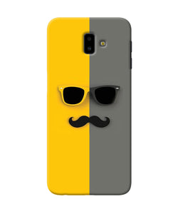 Mustache Glass Samsung J6 Plus Back Cover