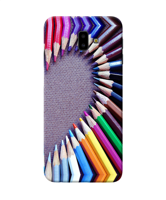 Color Pencil Half Heart Samsung J6 Plus Back Cover