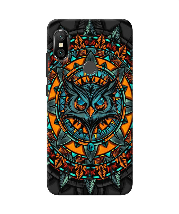 Angry Owl Art Redmi Note 6 Pro Back Cover