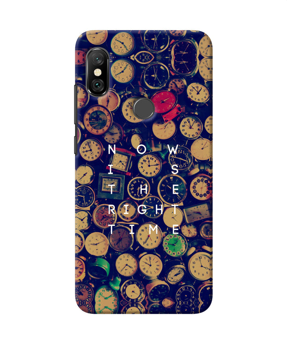 Now Is The Right Time Quote Redmi Note 6 Pro Back Cover