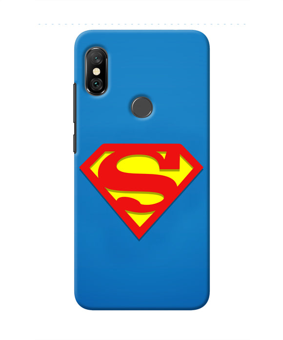 Superman Blue Redmi Note 6 Pro Real 4D Back Cover