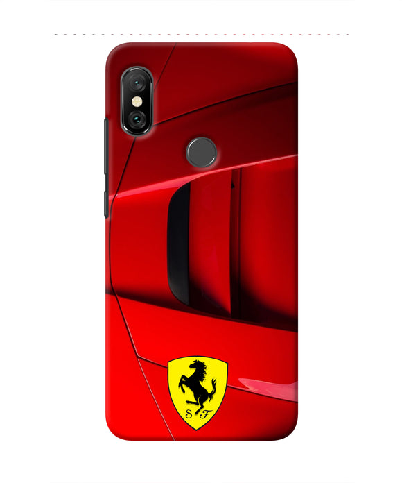 Ferrari Car Redmi Note 6 Pro Real 4D Back Cover