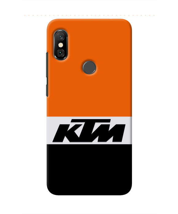KTM Colorblock Redmi Note 6 Pro Real 4D Back Cover