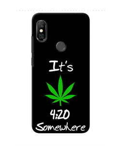 Weed Quote Redmi Note 6 Pro Real 4D Back Cover