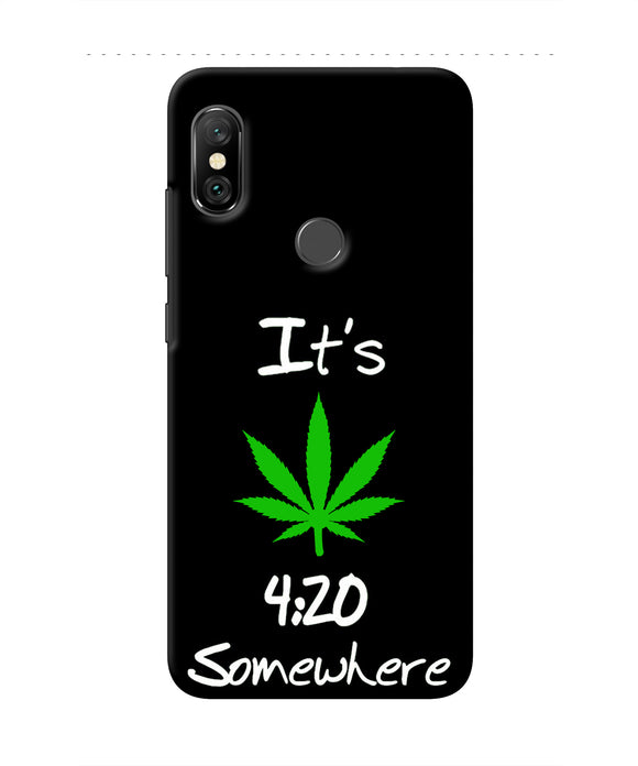 Weed Quote Redmi Note 6 Pro Real 4D Back Cover