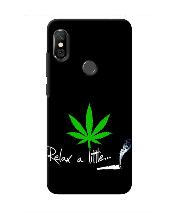 Weed Relax Quote Redmi Note 6 Pro Real 4D Back Cover