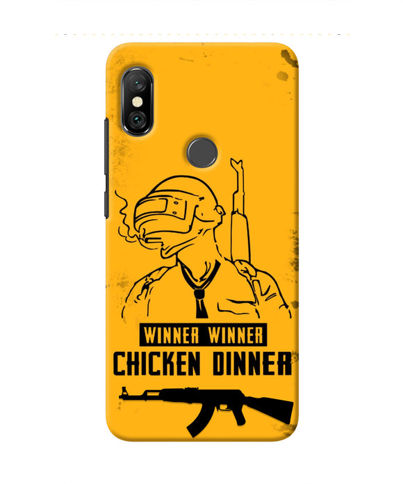 PUBG Chicken Dinner Redmi Note 6 Pro Real 4D Back Cover