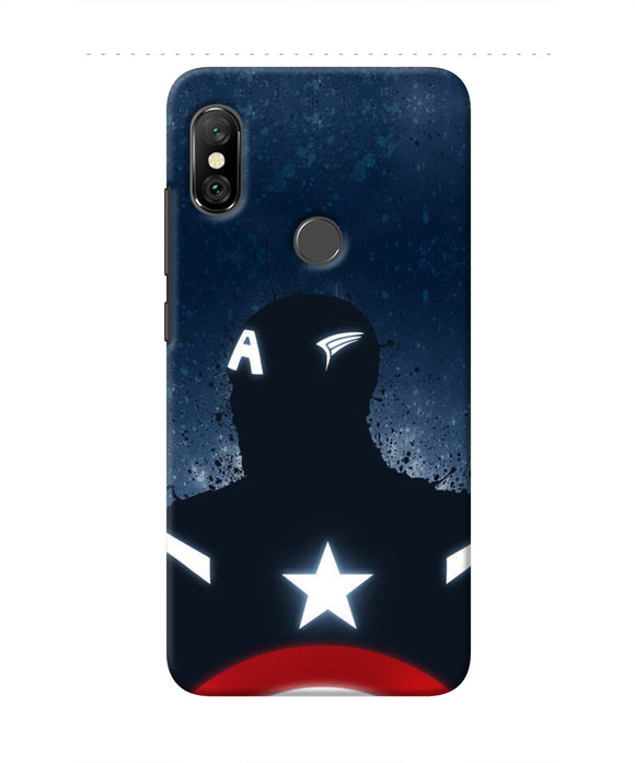 Captain america Shield Redmi Note 6 Pro Real 4D Back Cover