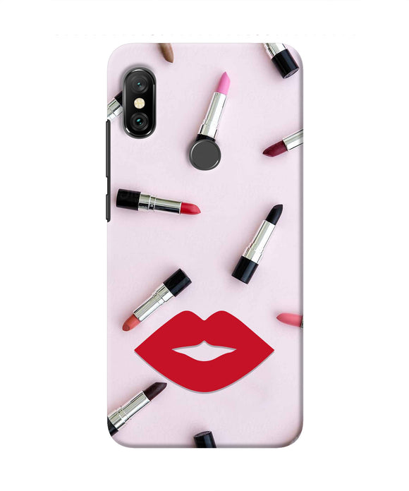 Lips Lipstick Shades Redmi Note 6 Pro Real 4D Back Cover