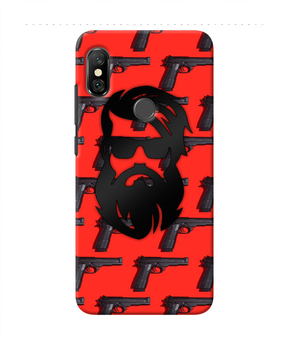 Rocky Bhai Beard Look Redmi Note 6 Pro Real 4D Back Cover