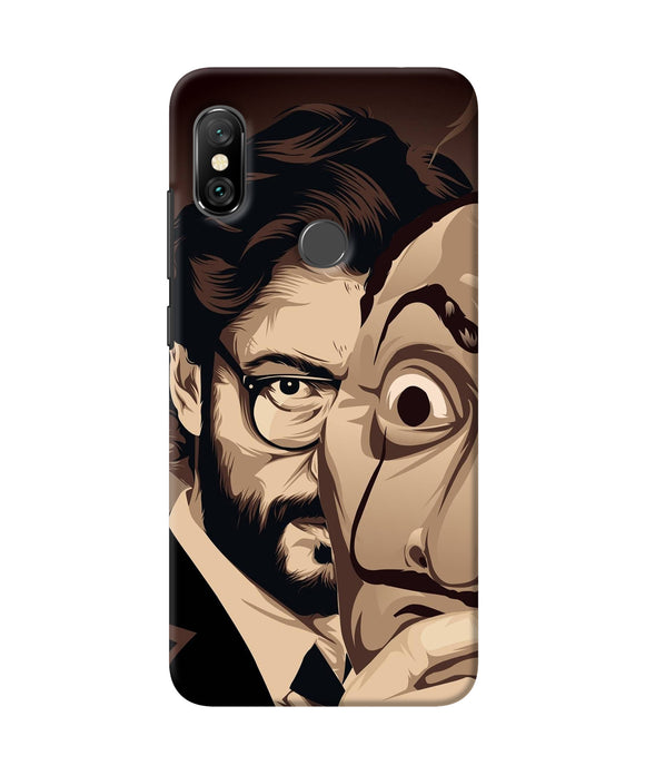 Money Heist Professor Art Redmi Note 6 Pro Back Cover