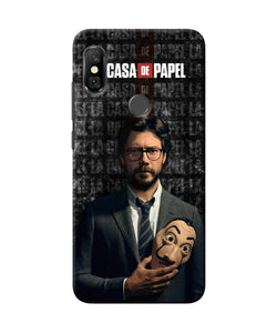 Money Heist Professor with Mask Redmi Note 6 Pro Back Cover