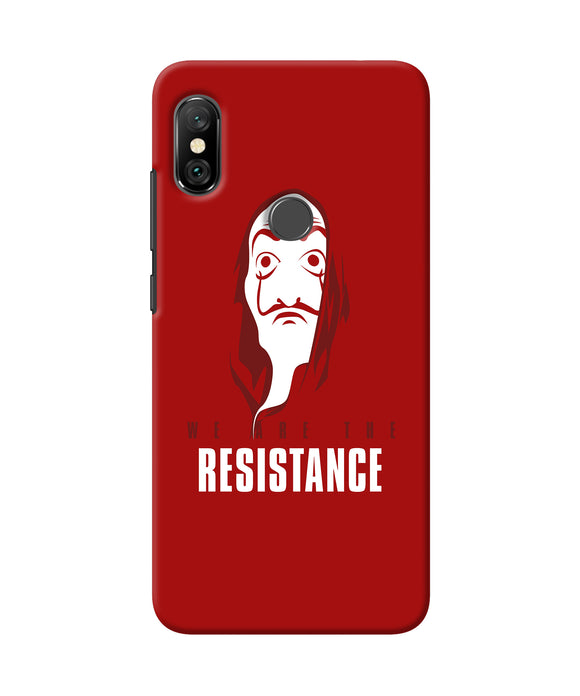 Money Heist Resistance Quote Redmi Note 6 Pro Back Cover
