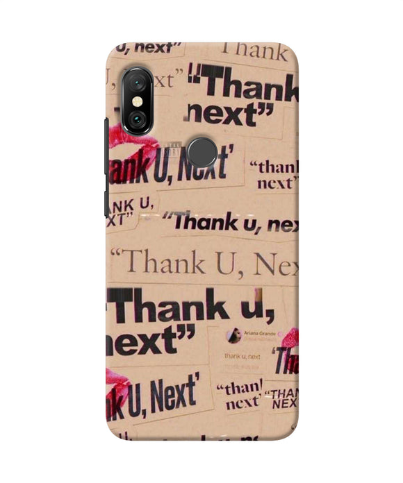 Thank You Next Redmi Note 6 Pro Back Cover