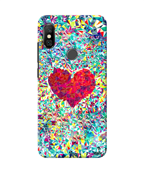 Red Heart Print Redmi Note 6 Pro Back Cover