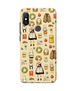 Canvas Girl Print Redmi Note 6 Pro Back Cover