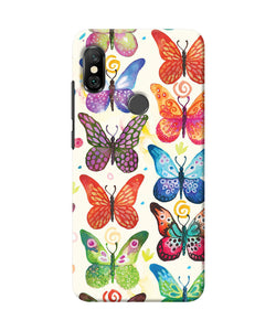 Abstract Butterfly Print Redmi Note 6 Pro Back Cover