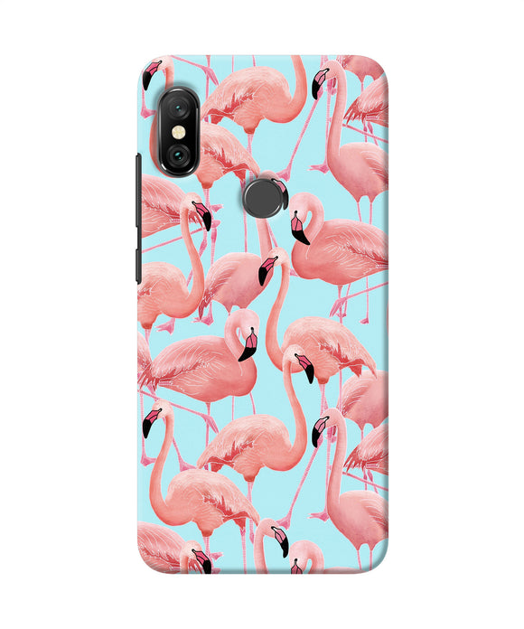 Abstract Sheer Bird Print Redmi Note 6 Pro Back Cover