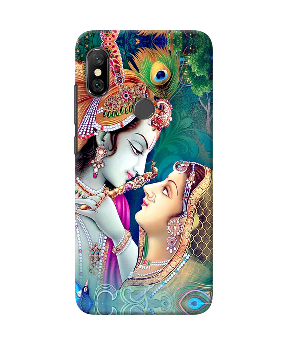 Lord Radha Krishna Paint Redmi Note 6 Pro Back Cover