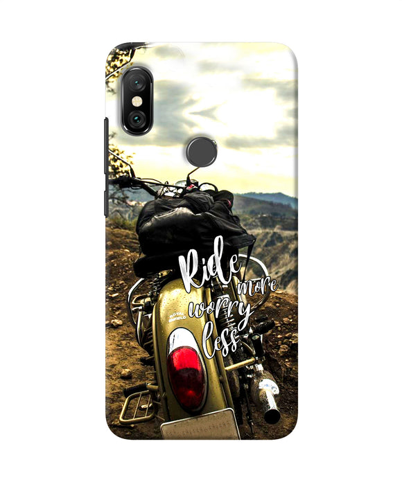 Ride More Worry Less Redmi Note 6 Pro Back Cover