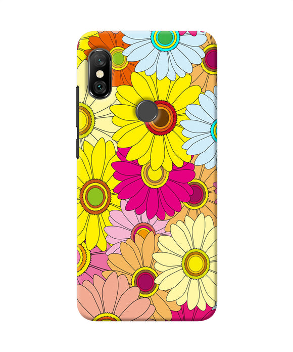 Abstract Colorful Flowers Redmi Note 6 Pro Back Cover
