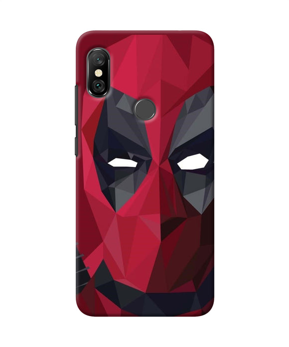 Abstract Deadpool Mask Redmi Note 6 Pro Back Cover