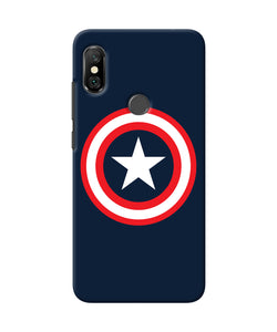 Captain America Logo Redmi Note 6 Pro Back Cover