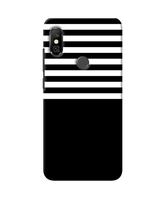 Black And White Print Redmi Note 6 Pro Back Cover