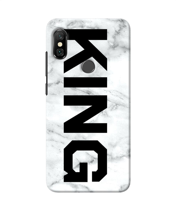 King Marble Text Redmi Note 6 Pro Back Cover
