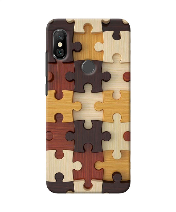 Wooden Puzzle Redmi Note 6 Pro Back Cover