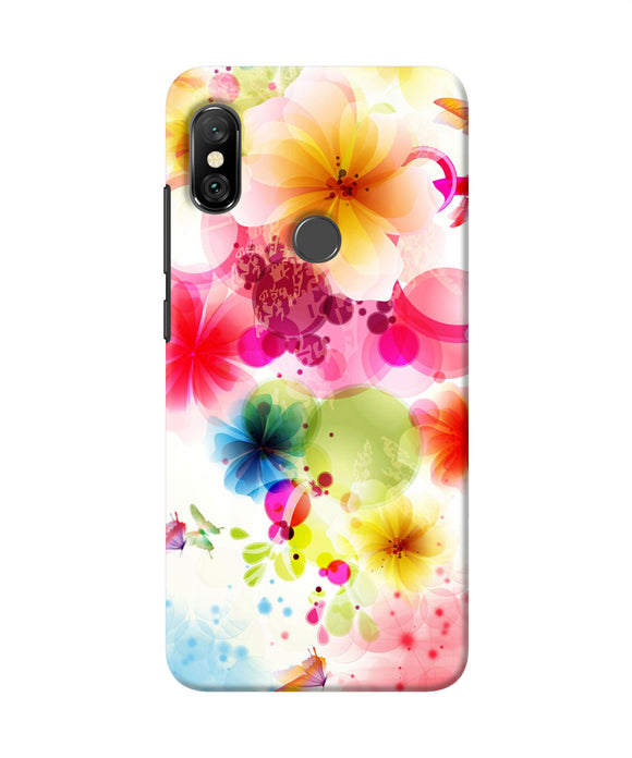 Flowers Print Redmi Note 6 Pro Back Cover