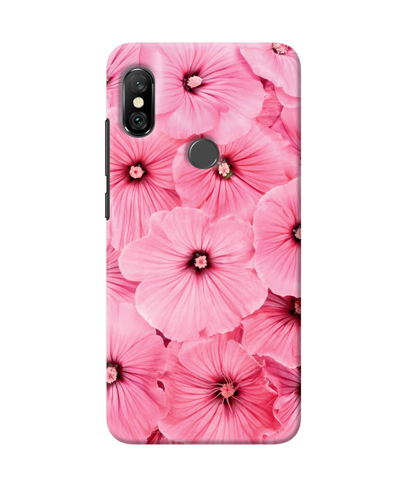 Pink Flowers Redmi Note 6 Pro Back Cover