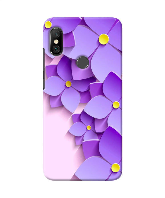 Violet Flower Craft Redmi Note 6 Pro Back Cover