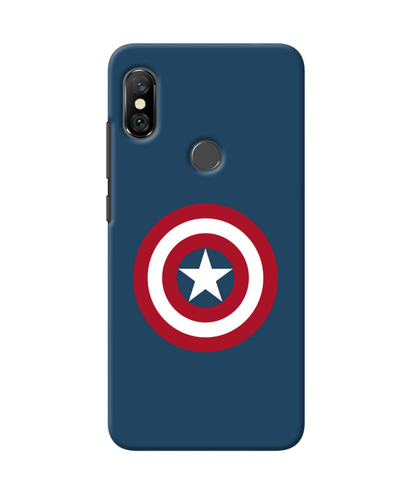 Captain America Logo Redmi Note 6 Pro Back Cover