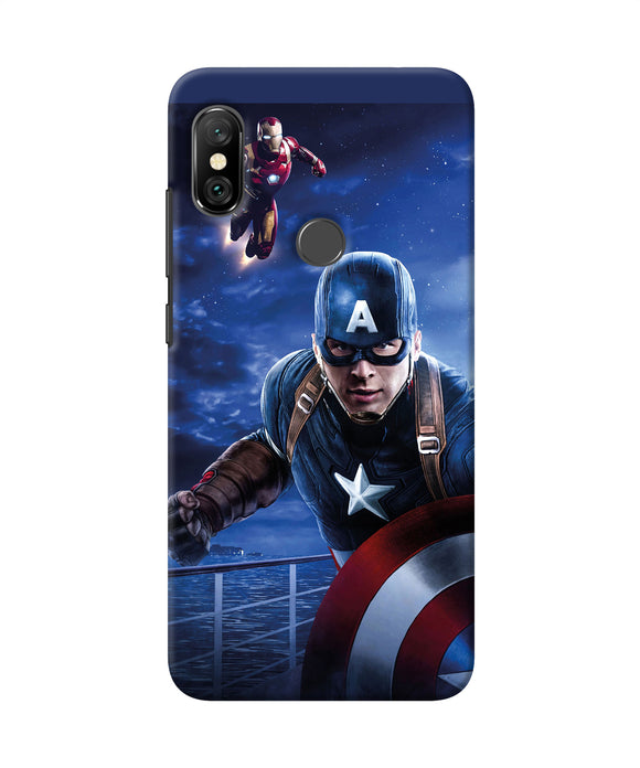 Captain With Ironman Redmi Note 6 Pro Back Cover