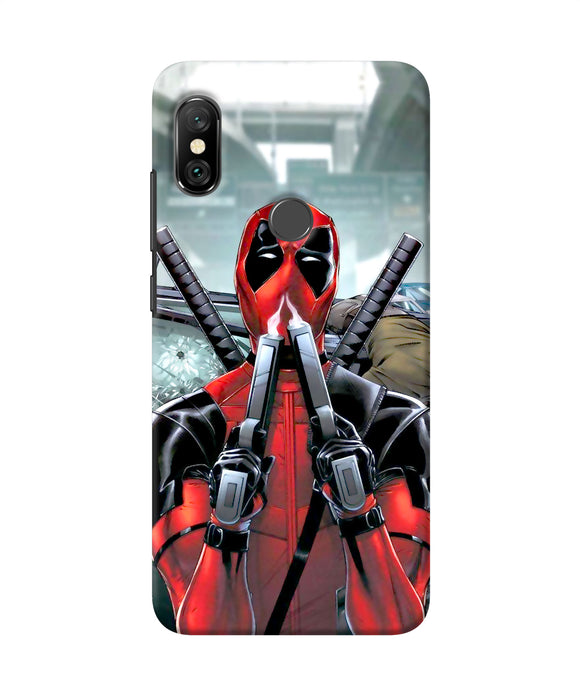 Deadpool With Gun Redmi Note 6 Pro Back Cover