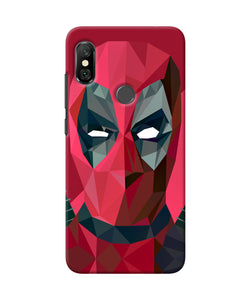 Abstract Deadpool Full Mask Redmi Note 6 Pro Back Cover