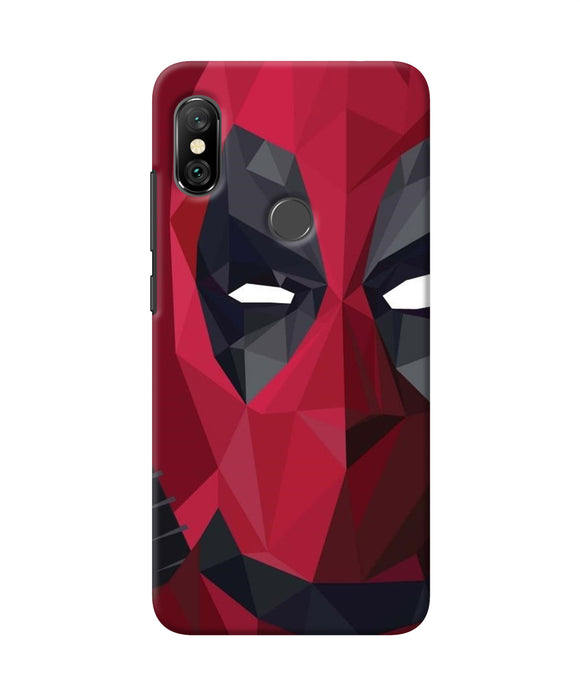 Abstract Deadpool Half Mask Redmi Note 6 Pro Back Cover