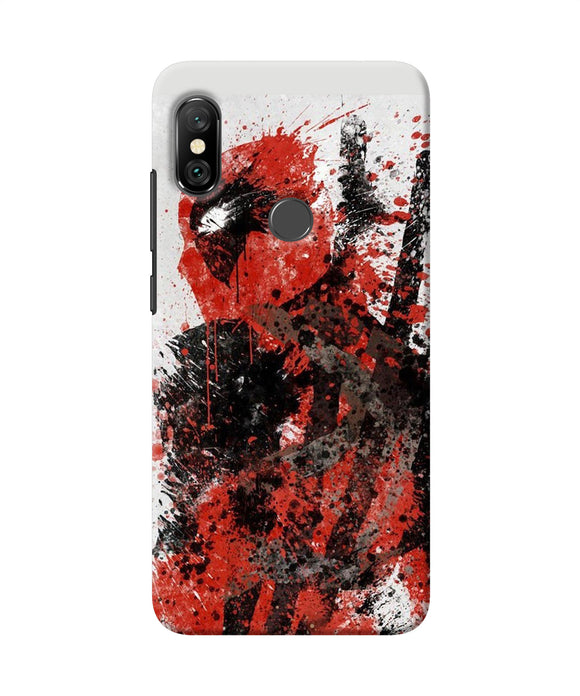 Deadpool Rugh Sketch Redmi Note 6 Pro Back Cover