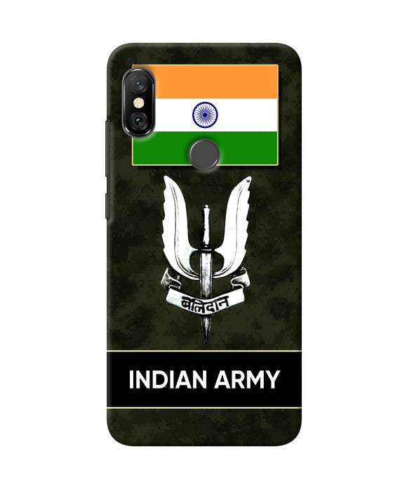 Indian Flag Balidan Logo Redmi Note 6 Pro Back Cover