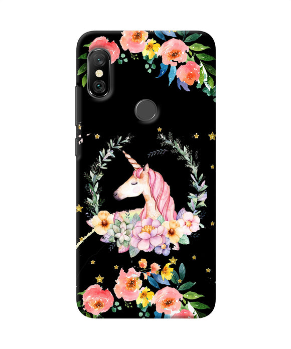 Unicorn Flower Redmi Note 6 Pro Back Cover