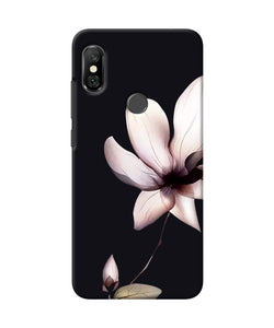 Flower White Redmi Note 6 Pro Back Cover