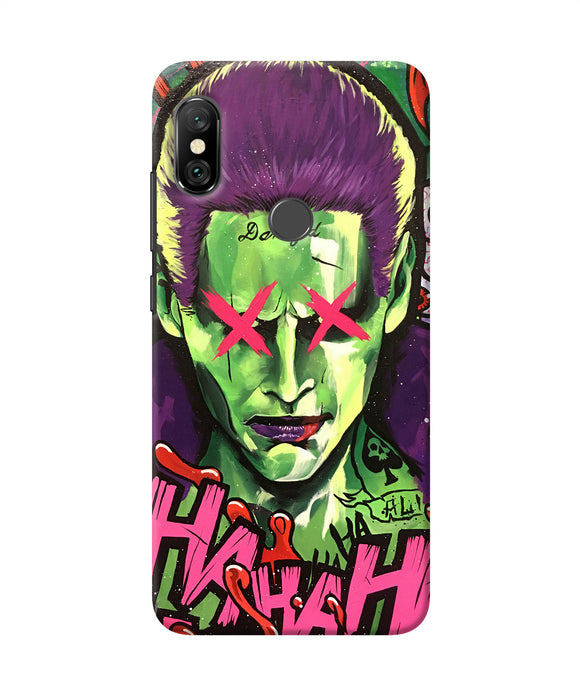 Damaged Joker Anim Redmi Note 6 Pro Back Cover