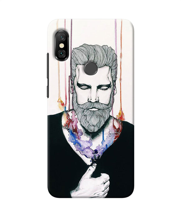 Beard Man Character Redmi Note 6 Pro Back Cover