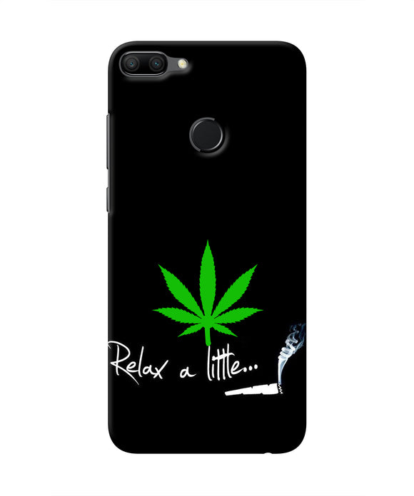 Weed Relax Quote Honor 9N Real 4D Back Cover