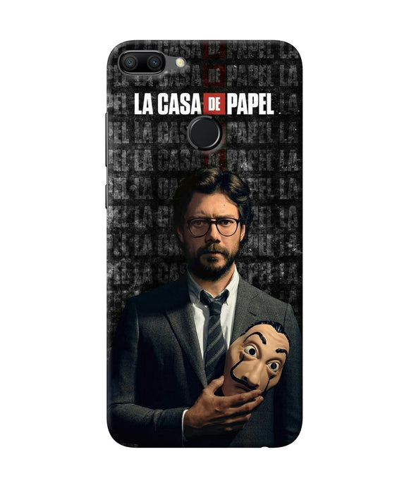 Money Heist Professor with Mask Honor 9N Back Cover