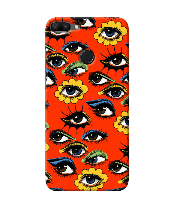 Abstract Eyes Pattern Honor 9n Back Cover